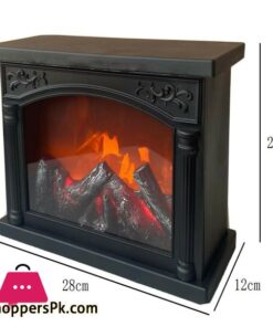 Artificial LED Fireplace with Realistic Wood Log and LED Simulation Effect