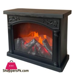 Artificial Led Fireplace With Realistic Wood Log And Led Simulation Effect