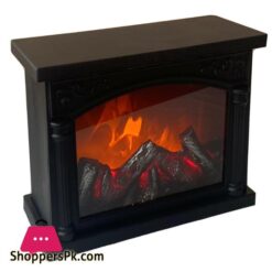 Artificial Led Fireplace With Realistic Wood Log And Led Simulation Effect