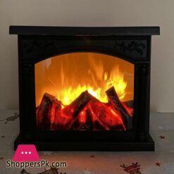 Artificial Led Fireplace With Realistic Wood Log And Led Simulation Effect