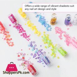 Artlalic 48 Bottles Nail Art Rhinestones Beads Sequins Glitter Tips Decoration Tool Gel Nail Stickers Mixed Design Case Set