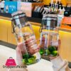 Borosilicate Glass Water Bottle With Glass Lid For Hot Cold Drinks Tea Infuser Tumbler With Strainer Transparent Drink Bottle