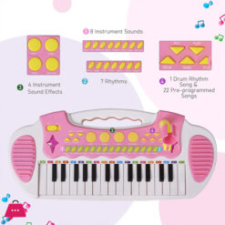 Children'S Electronic Keyboard Multi-Function With Microphone 31 Key Piano Can Be Play
