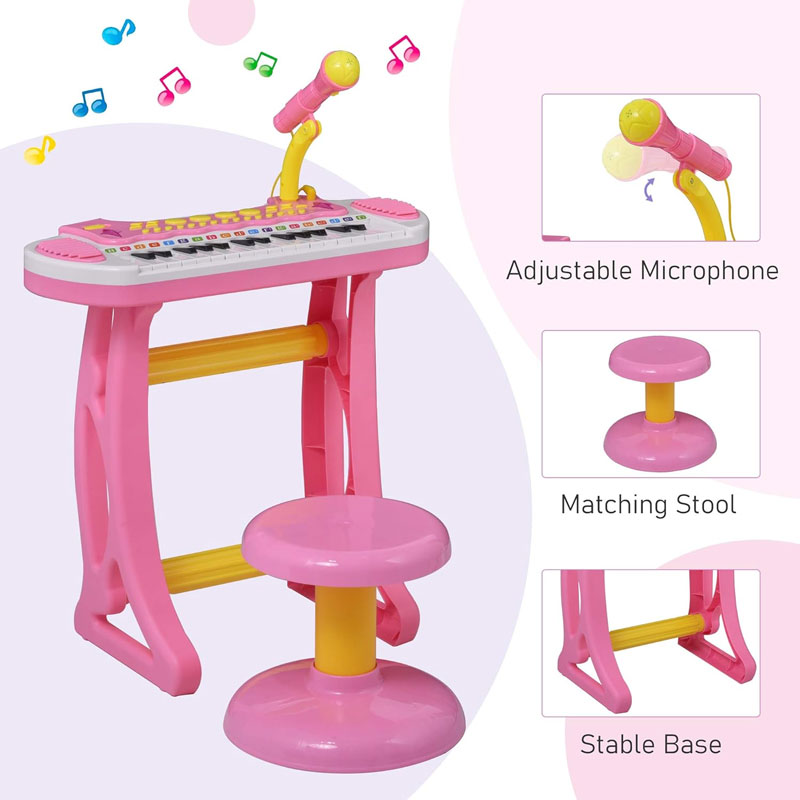 Children'S Electronic Keyboard Multi-Function With Microphone 31 Key Piano Can Be Play