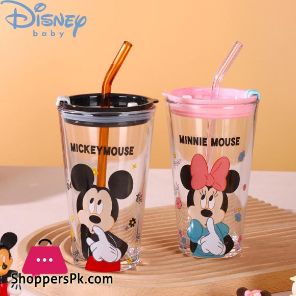 Disney Sippy Cup Mickey Mouse Large Capacity Water Cup Child Glass Portable Student Milk Cup 4 Disney Sippy Cup Mickey Mouse Large Capacity Water Cup Child Glass Portable Student Milk Cup - Image 2