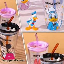 Disney Sippy Cup Mickey Mouse Large Capacity Water Cup Child Glass Portable Student Milk Cup 11 Disney Sippy Cup Mickey Mouse Large Capacity Water Cup Child Glass Portable Student Milk Cup
