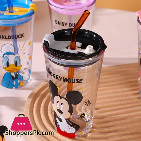 Disney Sippy Cup Mickey Mouse Large Capacity Water Cup Child Glass Portable Student Milk Cup 7 Disney Sippy Cup Mickey Mouse Large Capacity Water Cup Child Glass Portable Student Milk Cup - Image 5