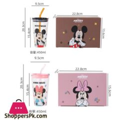 Disney Sippy Cup Mickey Mouse Large Capacity Water Cup Child Glass Portable Student Milk Cup 15 Disney Sippy Cup Mickey Mouse Large Capacity Water Cup Child Glass Portable Student Milk Cup