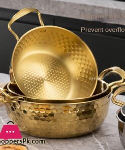 Golden Cooking Pot Hammer Pattern With Cover Special Pot For Golden Instant Noodle Pot For Cooking 20Cm - Image 3
