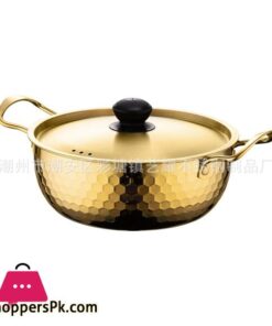 Golden Cooking Pot Hammer Pattern With Cover Special Pot For Golden Instant Noodle Pot For Cooking 20Cm - Image 6