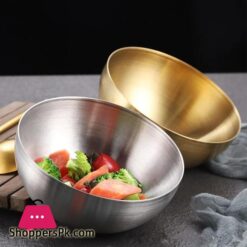 Golden Greavy Bowl Rice Cereal Bowls 304 Stainless Steel Soup Bowls Mixing Bowl 20Cm