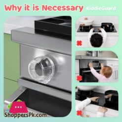 Pack Of 2 Child Protection Home Kitchen Oven Gas Cooker Button Knob Control Switch Protective Cover Protector Security Lock Kiddieguard