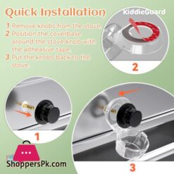 Pack Of 2 Child Protection Home Kitchen Oven Gas Cooker Button Knob Control Switch Protective Cover Protector Security Lock Kiddieguard