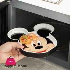 Disney Mickey &Amp; Minnie Ceramic Dish Cute Cartoon Meal Tray Microwave Oven Resistant Fruit Plate