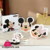 Disney Mickey &Amp; Minnie Ceramic Dish Cute Cartoon Meal Tray Microwave Oven Resistant Fruit Plate