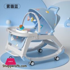 New Version Baby Multi-Function Baby Bouncer &Amp; Rocker Comfort Chair Pushable Trolley Baby Bassinet
