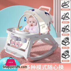 New Version Baby Multi-Function Baby Bouncer &Amp; Rocker Comfort Chair Pushable Trolley Baby Bassinet