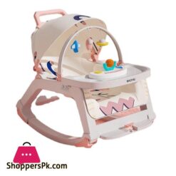 New Version Baby Multi-Function Baby Bouncer &Amp; Rocker Comfort Chair Pushable Trolley Baby Bassinet
