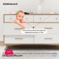 Pack Of 2 Baby Safety Lock Anti Tip Wall Holder For Furniture Children Protection Furniture Baby Security Wall Strap Kids Safety Kiddieguard