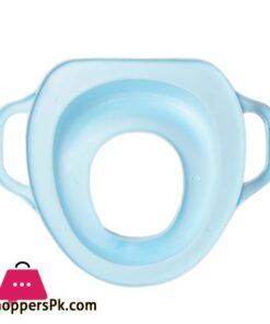 Potty Training Seat For Girls And Boys With Handles Fits Round Oval Toilets Non slip With Splash Guard Portable Folding Large Non Slip Unbreakable Plastic Commode Potty Training Seat For Kids Toddlers Toilet Seat First Year Potty Seat blue