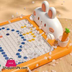Rabbit Magnetic Drawing Board Bunny Doodle Board With Magnet Beads And Pen For Kids