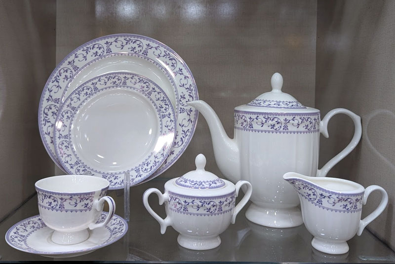 Spk Fine Bone China Tea Set 24 Pcs 6 Person