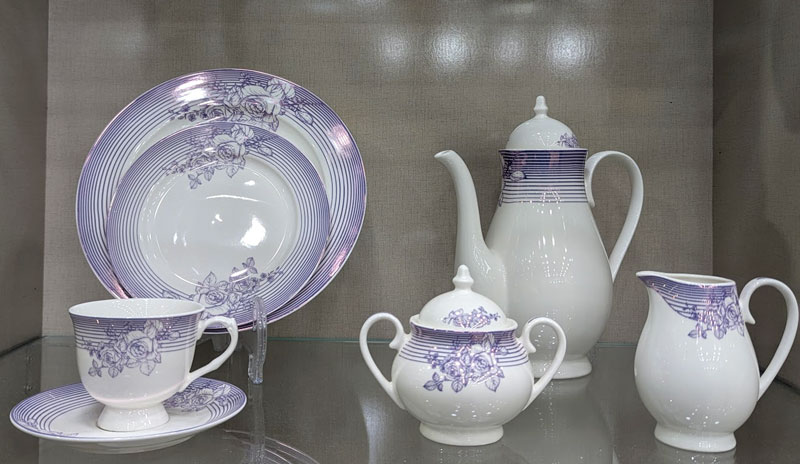 Spk Fine Bone China Tea Set 24 Pcs 6 Person