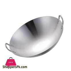 Stainless Steel Wok Round Bottom Wok Capacity Saute Pan - 32Cm