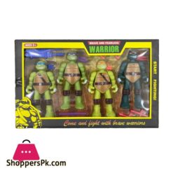 Teenage Mutant Ninja Turtles Action Figures Set For Kids With Light 4Pc
