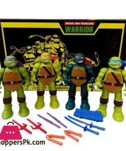 Teenage Mutant Ninja Turtles Action Figures Set for kids with light 4pc