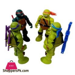 Teenage Mutant Ninja Turtles Action Figures Set For Kids With Light 4Pc
