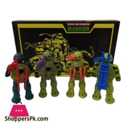 Teenage Mutant Ninja Turtles Action Figures Set For Kids With Light 4Pc