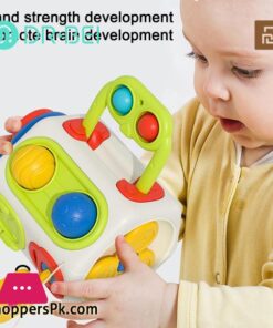 Toddler Busy Cube Interactive Sensory Toy for Toddlers Educational Busy Cube with Rotatable Gears Bubble Push Activities Perfect Gift for Boys Girls Toddlers Educational Toy