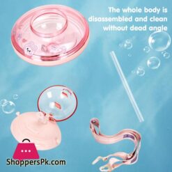 Ufo Shape Plastic Cup Summer Cute Water Bottle With Rope 550Ml