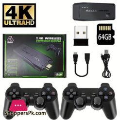 Wireless Retro Game Console Plug And Play Video Game Stick Built In 10000 Games9 Classic Emulators 4K High Definition Hdmi Output For Tv With Dual 24G Wireless