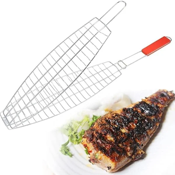 Bbq Fish Grill - Silver 65Cm