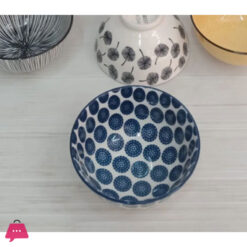 Bohemian Ceramic Sauce Bowl Double Print 9Cm (6 Pcs Set)