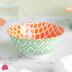 Bohemian Ceramic Sauce Bowl Double Print 9Cm (6 Pcs Set)