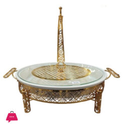 Brilliant Oval Dish with Candle Stand - 16 Inch