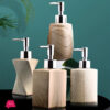 Creative Wood Grain Ceramic Soap Dispenser Lotion Bottle