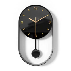 Decorative Modern Pendulum Wall Clock Decorative &Amp; Unique Metal Frame Contemporary Design Wall Clock For Living Room