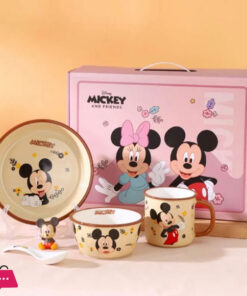 Disney Mickey & Minnie Ceramic Dinner Set 4 Pieces