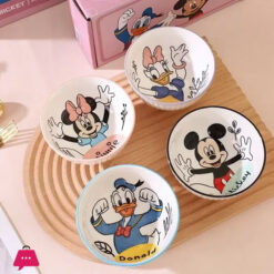 Disney Mickey Mouse Minnie Mouse Cartoon Mini Ceramic Rice Bowl 350Ml