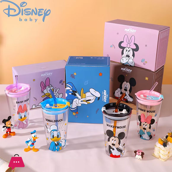 Disney Sippy Cup Mickey Mouse Large Capacity Water Cup Child Glass Portable Student Milk Cup 3 Disney Sippy Cup Mickey Mouse Large Capacity Water Cup Child Glass Portable Student Milk Cup