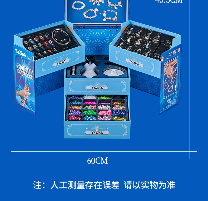 Diy Handmade Beaded Jewelry Box Children'S Crystal Gem Beads Kit For Girls