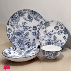 Fine Porcelain Complete Dinnerware Set 24Pcs