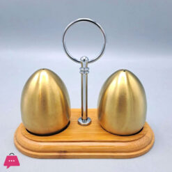 Golden Egg Stainless Steel Salt & Pepper Shaker Set