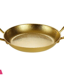 Golden Spanish Paella Deep Pan Stainless Steel Non-Stick Seafood Skillet Dual Handle For Home Restaurant Cooking 18 Cm 13 Golden Spanish Paella Deep Pan Stainless Steel Non-Stick Seafood Skillet Dual Handle For Home Restaurant Cooking 18 Cm - Image 2