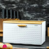 Hausroland Stainless Steel & Wooden Bread Box
