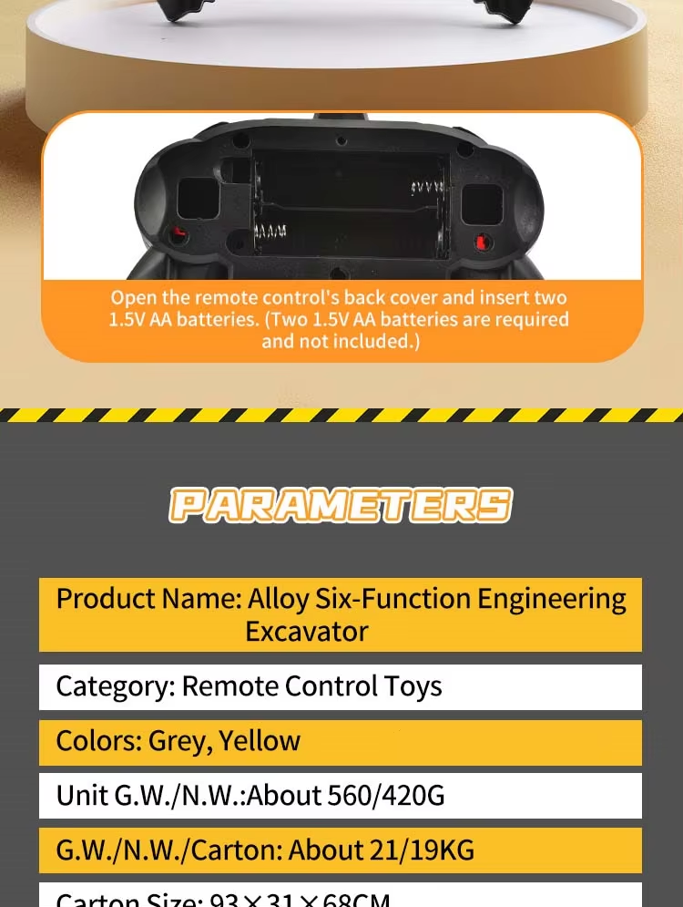 Heavy Construction Remote Control Excavator Toys Kids